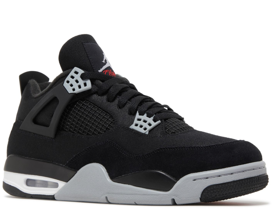 AIR JORDAN 4 RETRO BLACK CANVAS